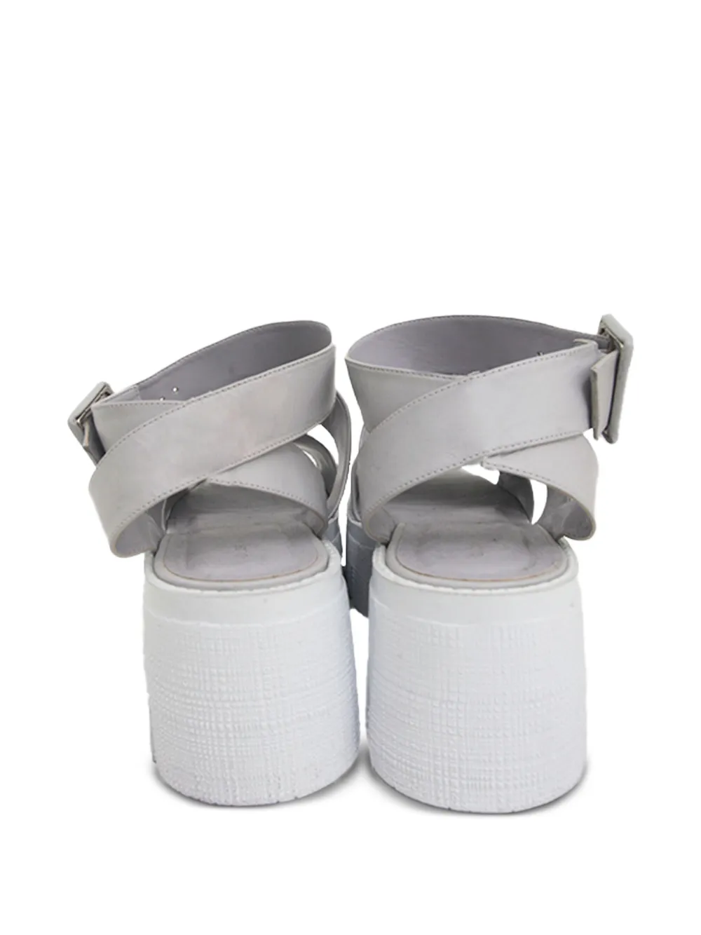 Gloria Coelho Sandalen met plateauzool en gespbandje Grijs