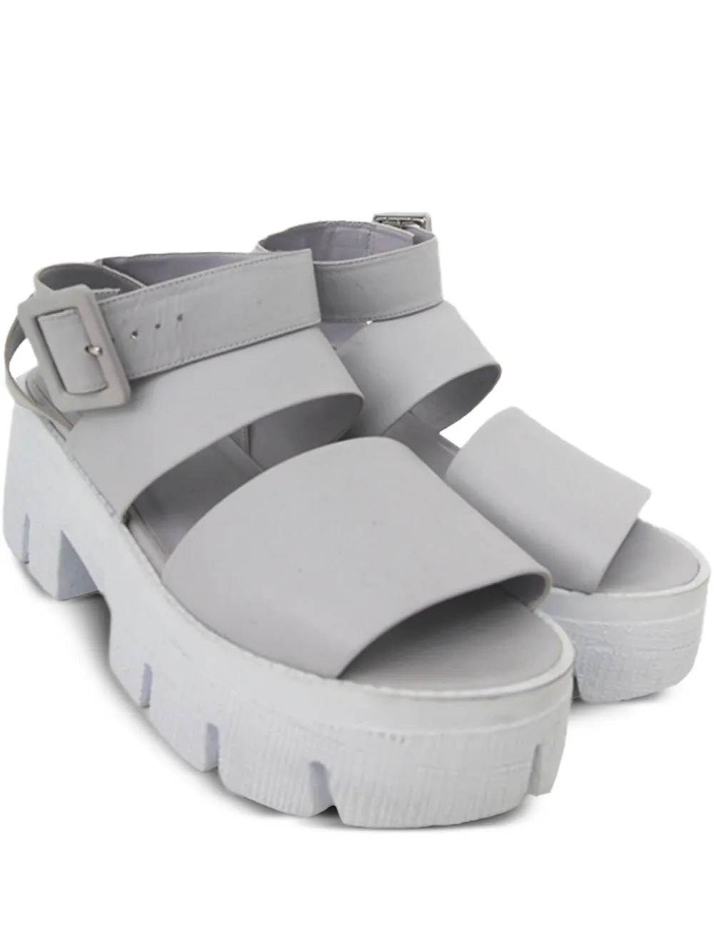 Gloria Coelho Sandalen met plateauzool en gespbandje Grijs