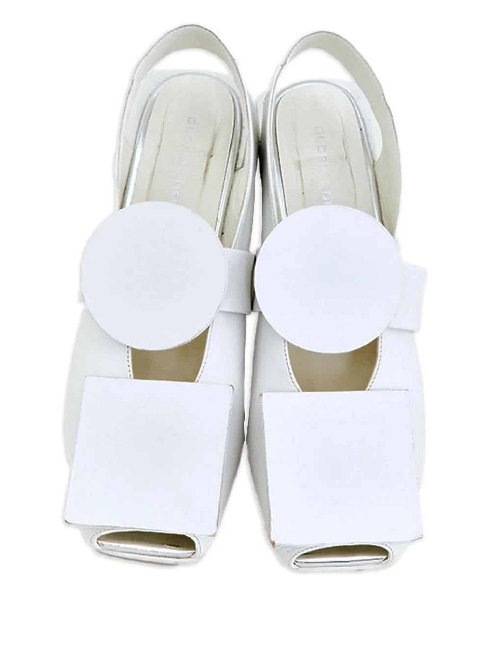 Gloria Coelho Square-toe Sandals In White