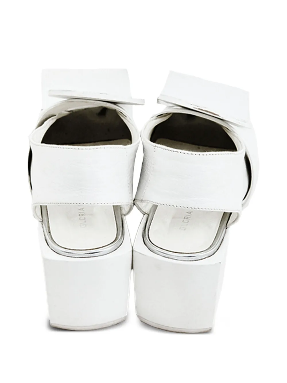 Gloria Coelho Square-toe Sandals In White