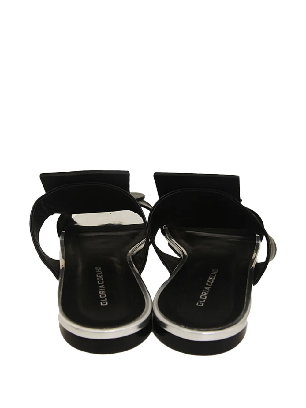 Gloria Coelho Sandalen met vierkante neus en rond detail 1002 PRETO