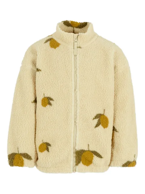 Konges Sløjd lemon-print fleece jacket