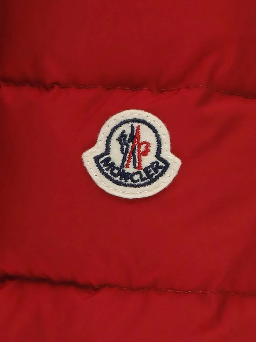 Moncler Enfant Gewatteerd jack met capuchon Rood