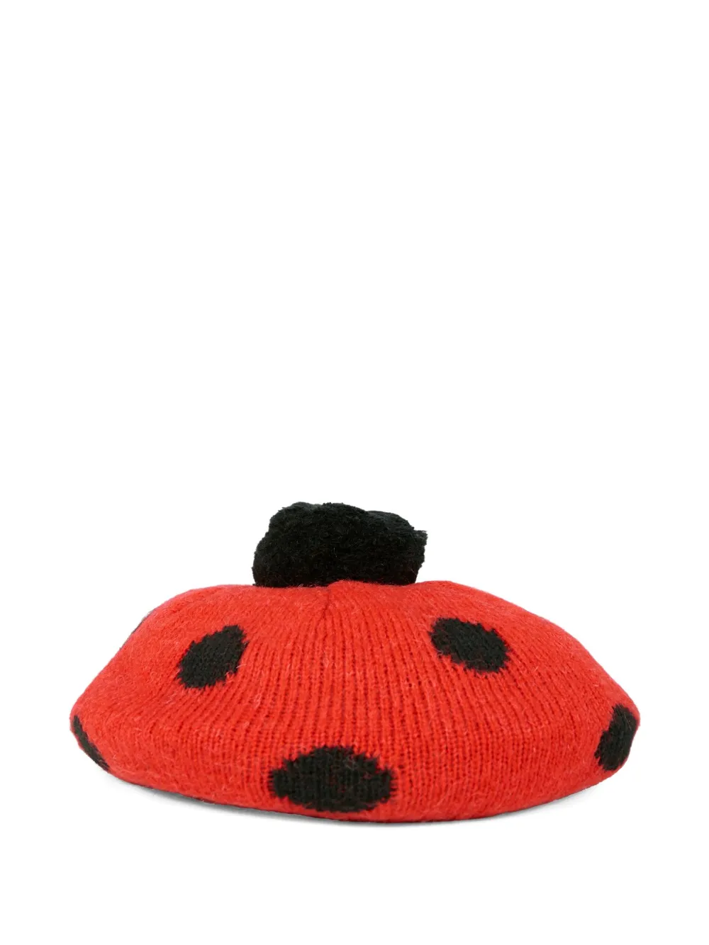 Konges Sløjd polka-dot pom-pom hat - Rood