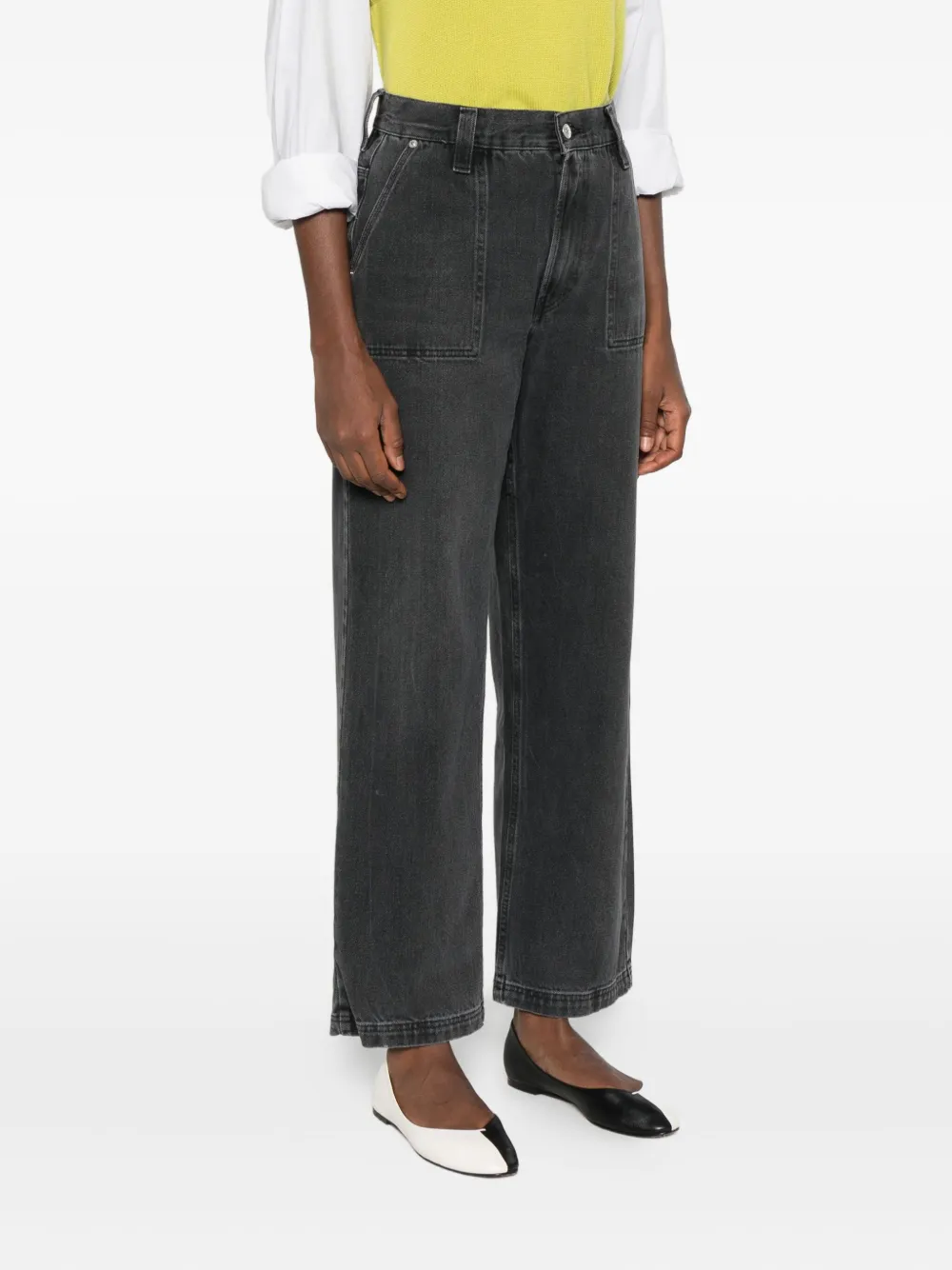 6397 Patch-pocket Jeans In Burgundy