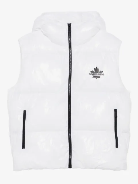 DSQUARED2 KIDS hooded puffer gilet