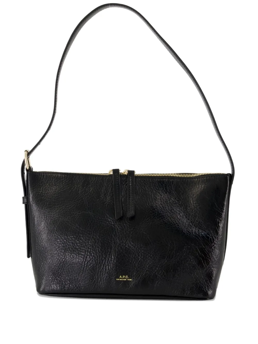 A.P.C. top-handle calfskin shoulder bag - ブラック A.P.C. top-handle calfskin shoulder bag - ブラック