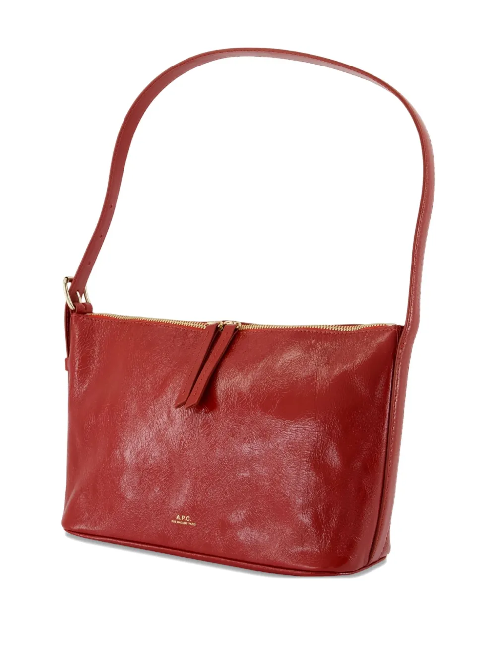 A.P.C. top-handle zip shoulder bag - Rood