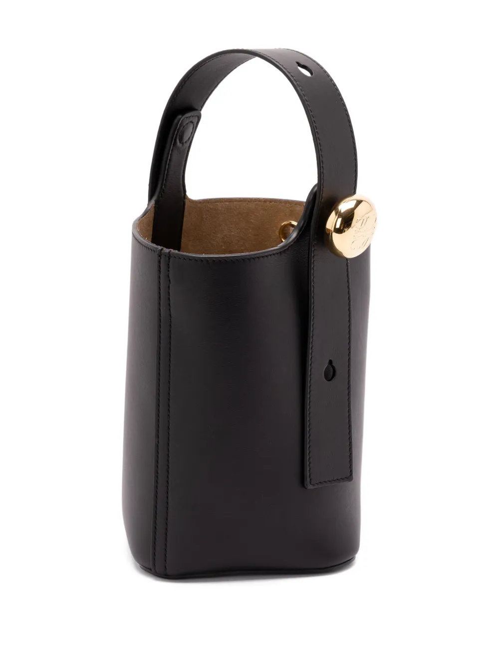 Loewe Mini Pebble Bucket Bag In Black