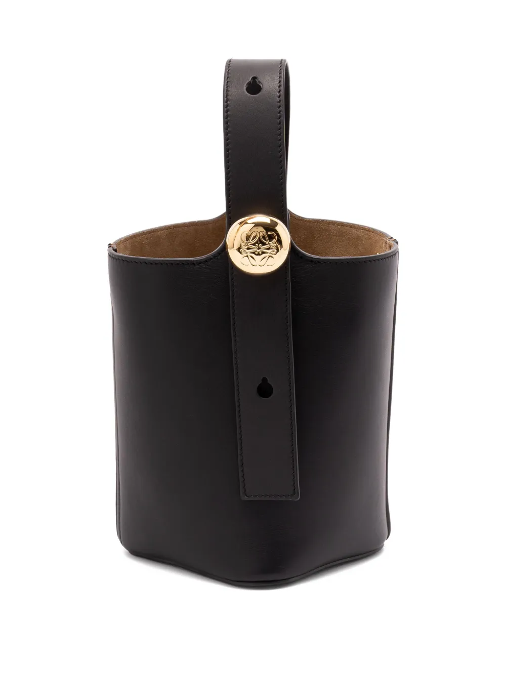 LOEWE mini Pebble bucket bag | Black | Image 1