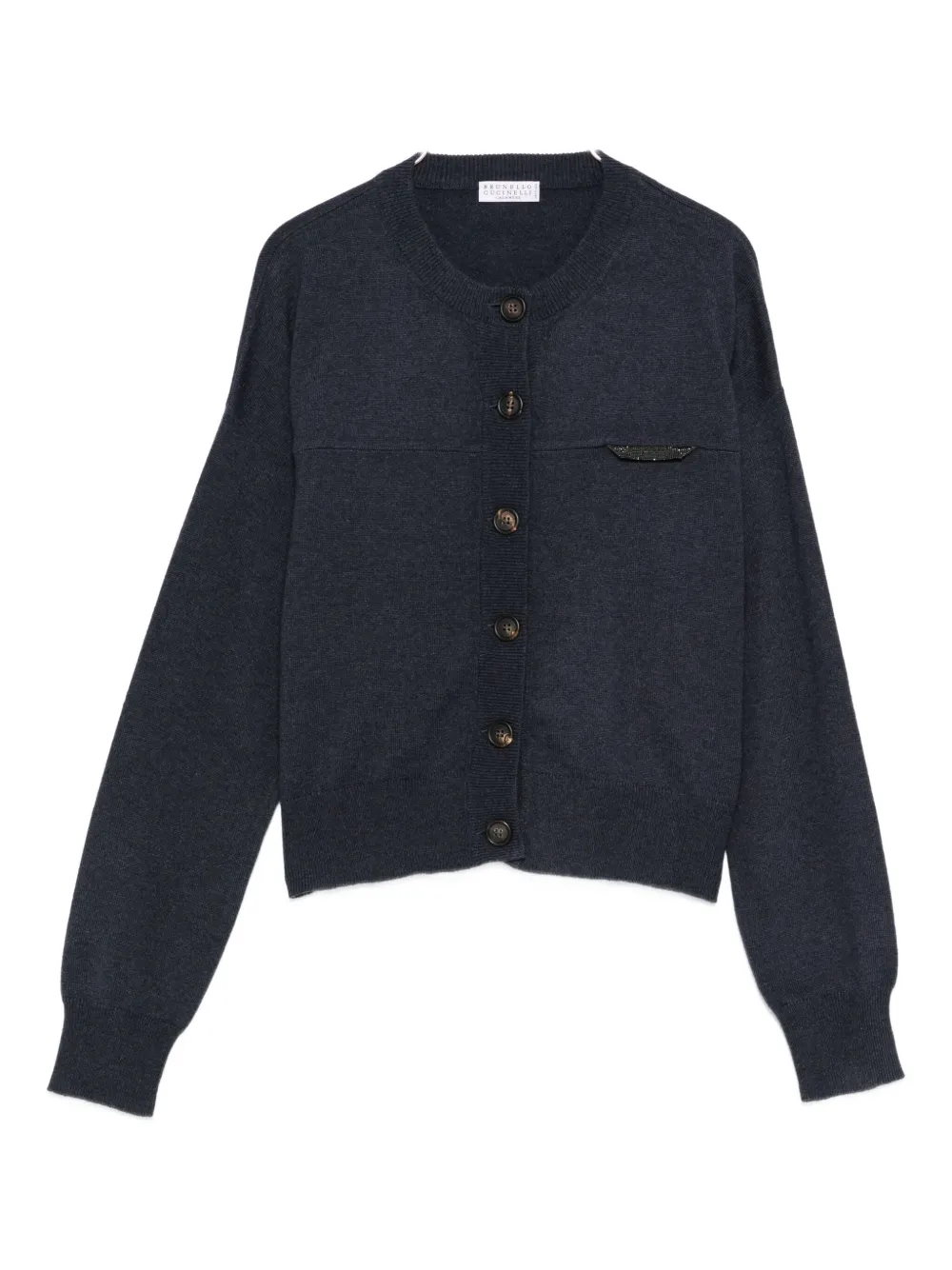 Brunello Cucinelli Button-down Cashmere Cardigan In Blue