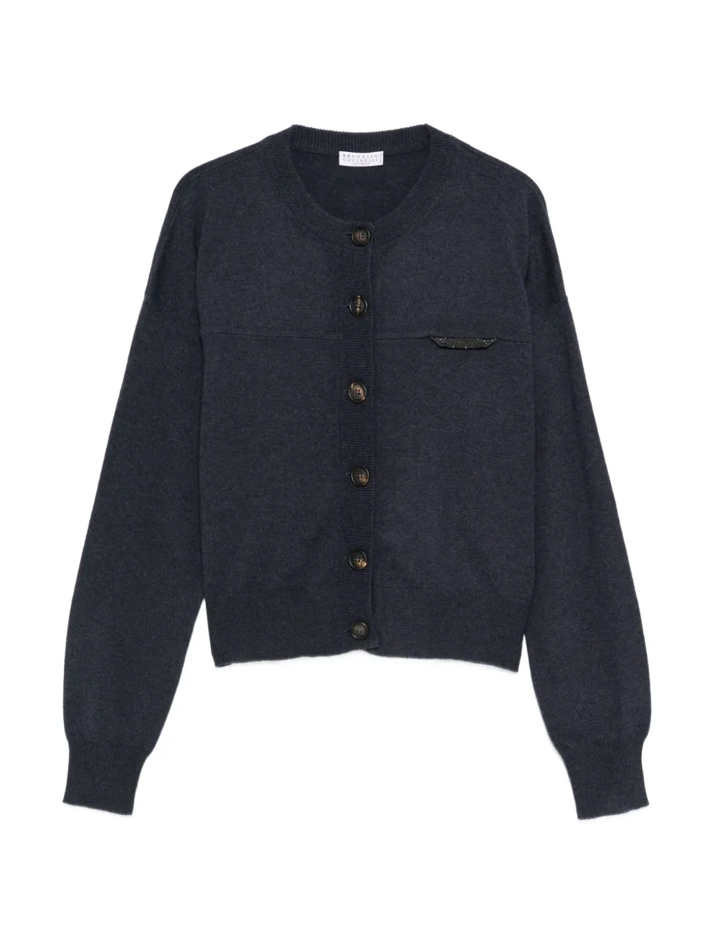 Brunello Cucinelli button-down cashmere cardigan | Blue | Image 1