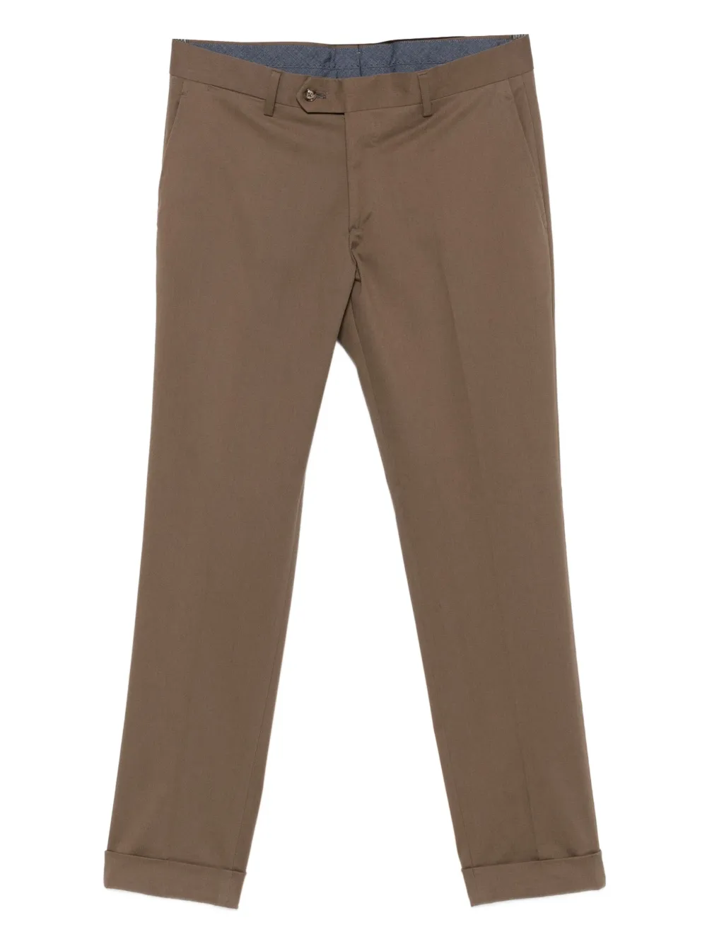 Barba turn-up trousers | Brown | Image 1