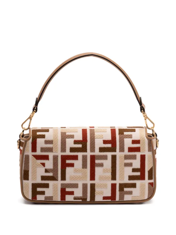 FENDI モノグラム バゲット ショルダーバッグ M | ニュートラル