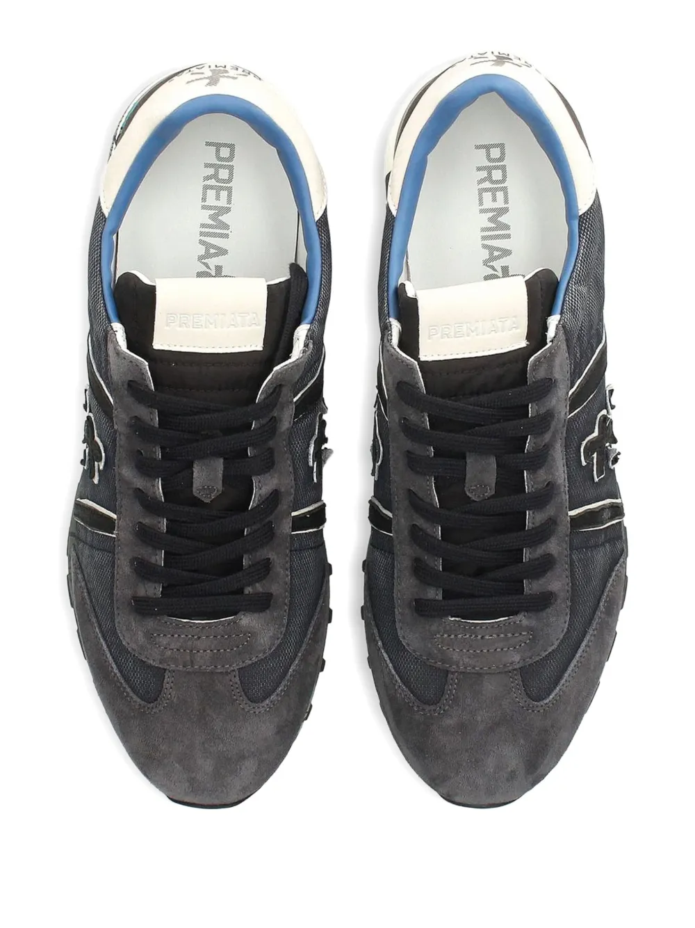 Premiata Lucy 7770 suede-paneled sneakers Grey
