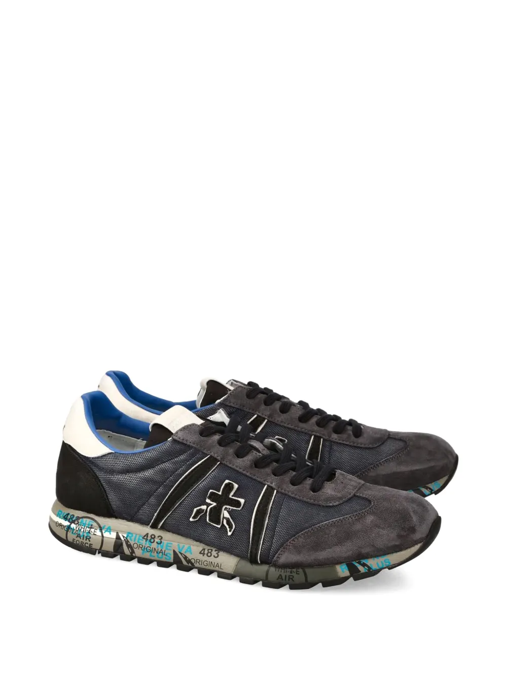Premiata Lucy 7770 suede-paneled sneakers Grey