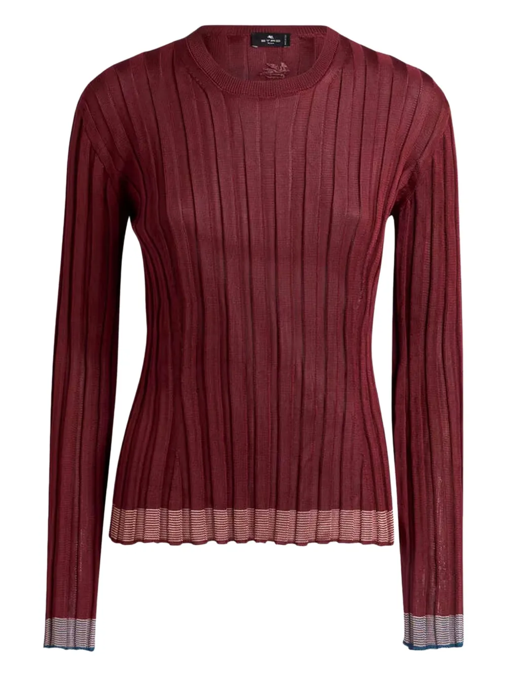ETRO ribbed long-sleeved sweatshirt - レッド ETRO ribbed long-sleeved sweatshirt - レッド