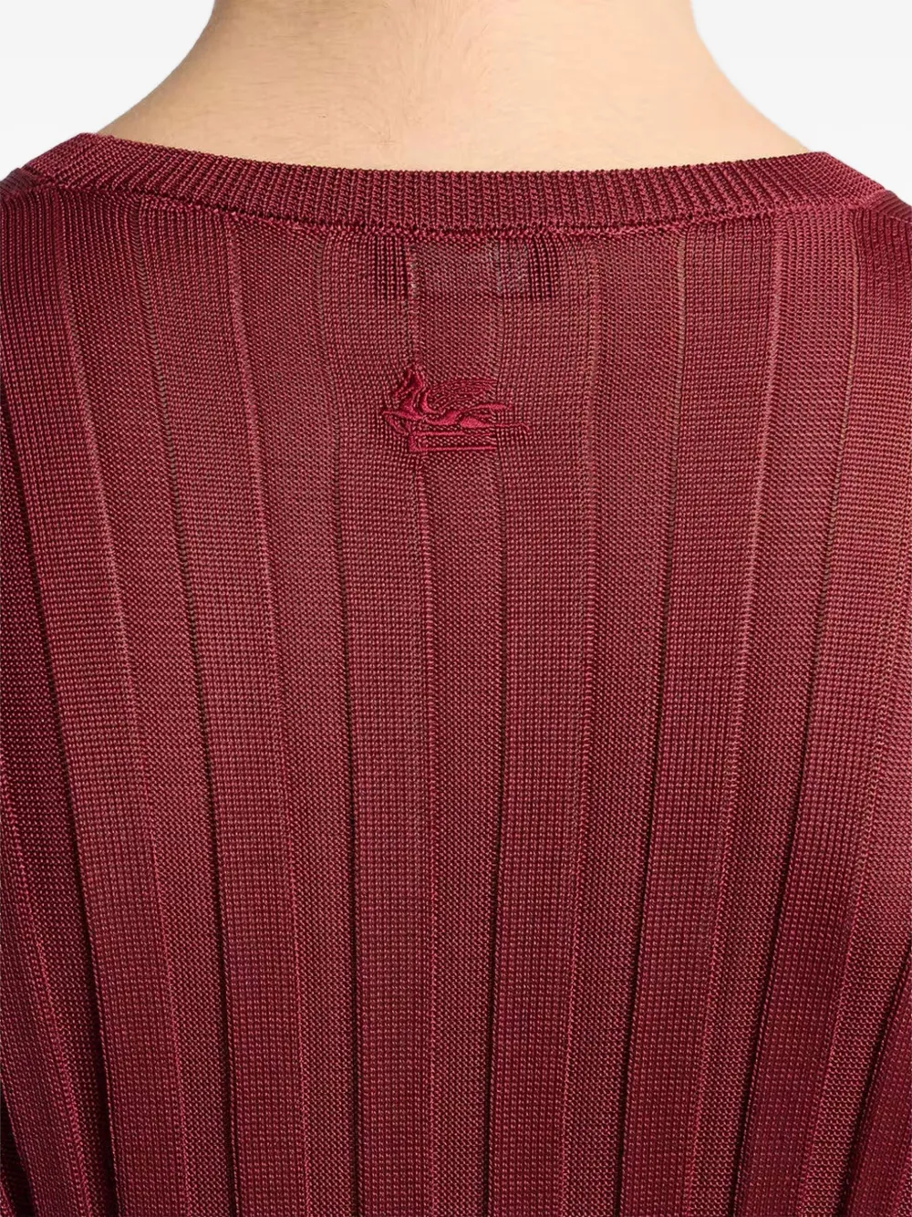 ETRO Geribbelde sweater Rood
