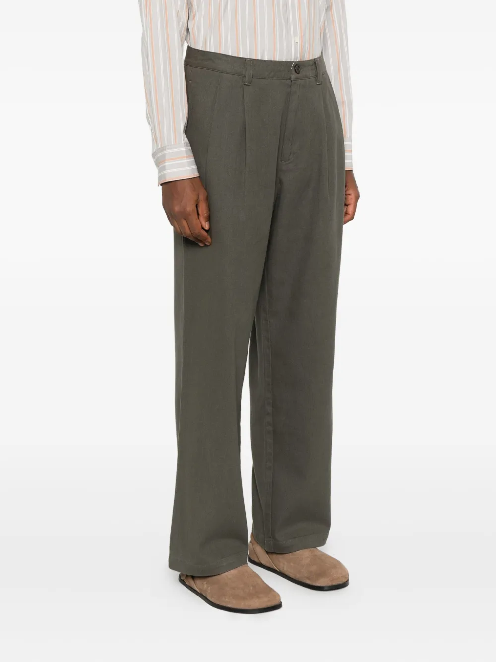6397 Cotton Wide-leg Trousers In Gray