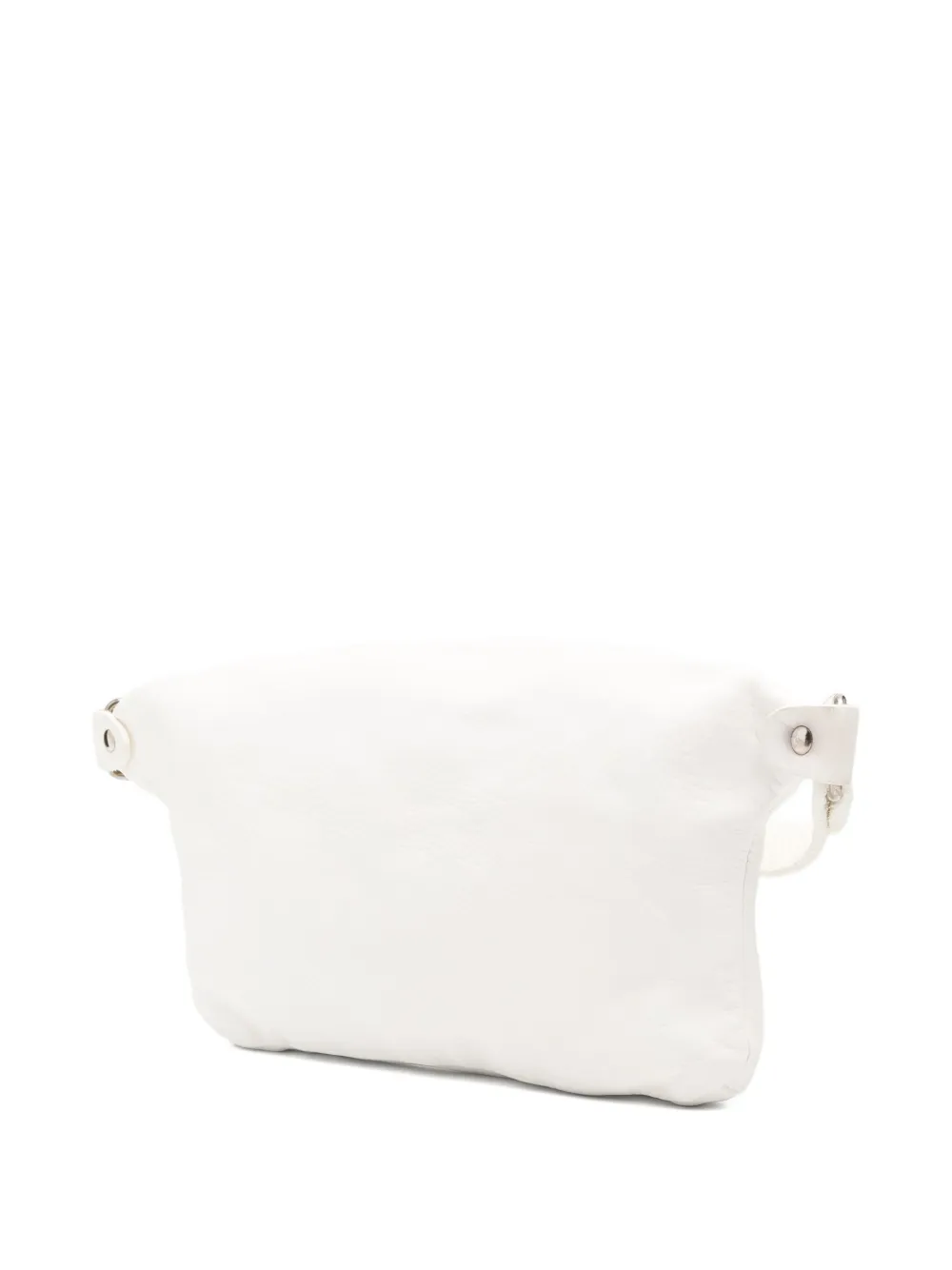 Guidi Leren schoudertas Wit