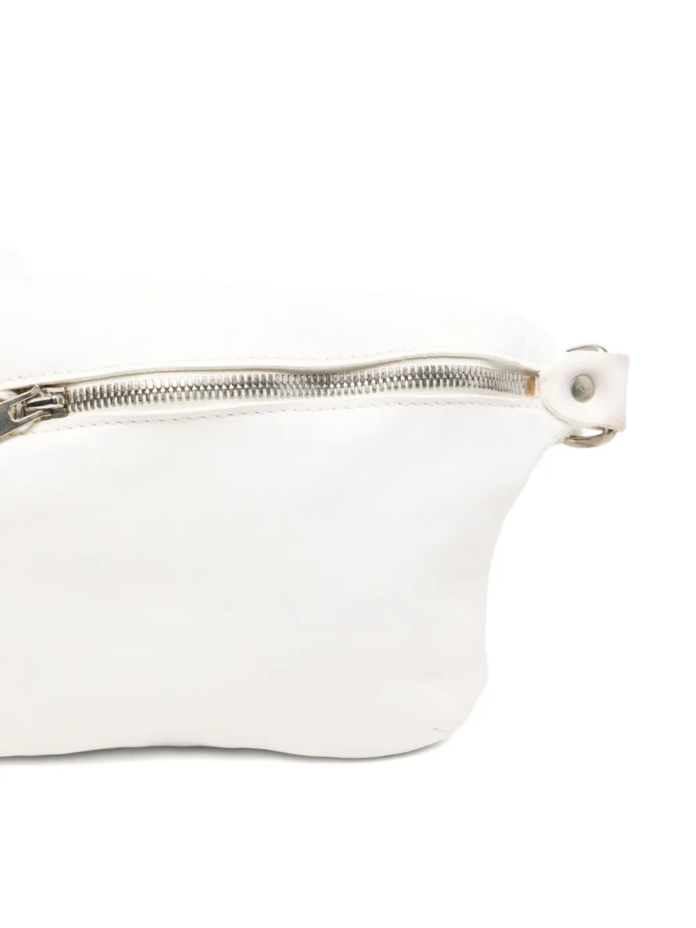 Guidi Leren schoudertas Wit