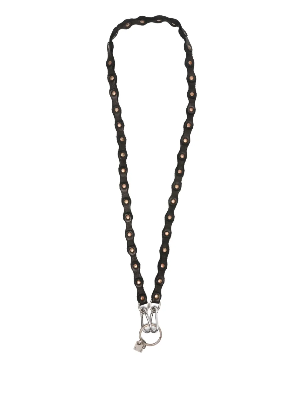 Guidi leather keyring | Black | Image 1
