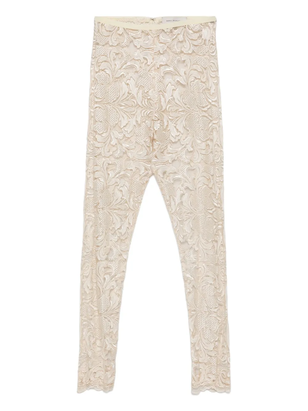 Gemy Maalouf floral-lace leggings | Neutrals | Image 1