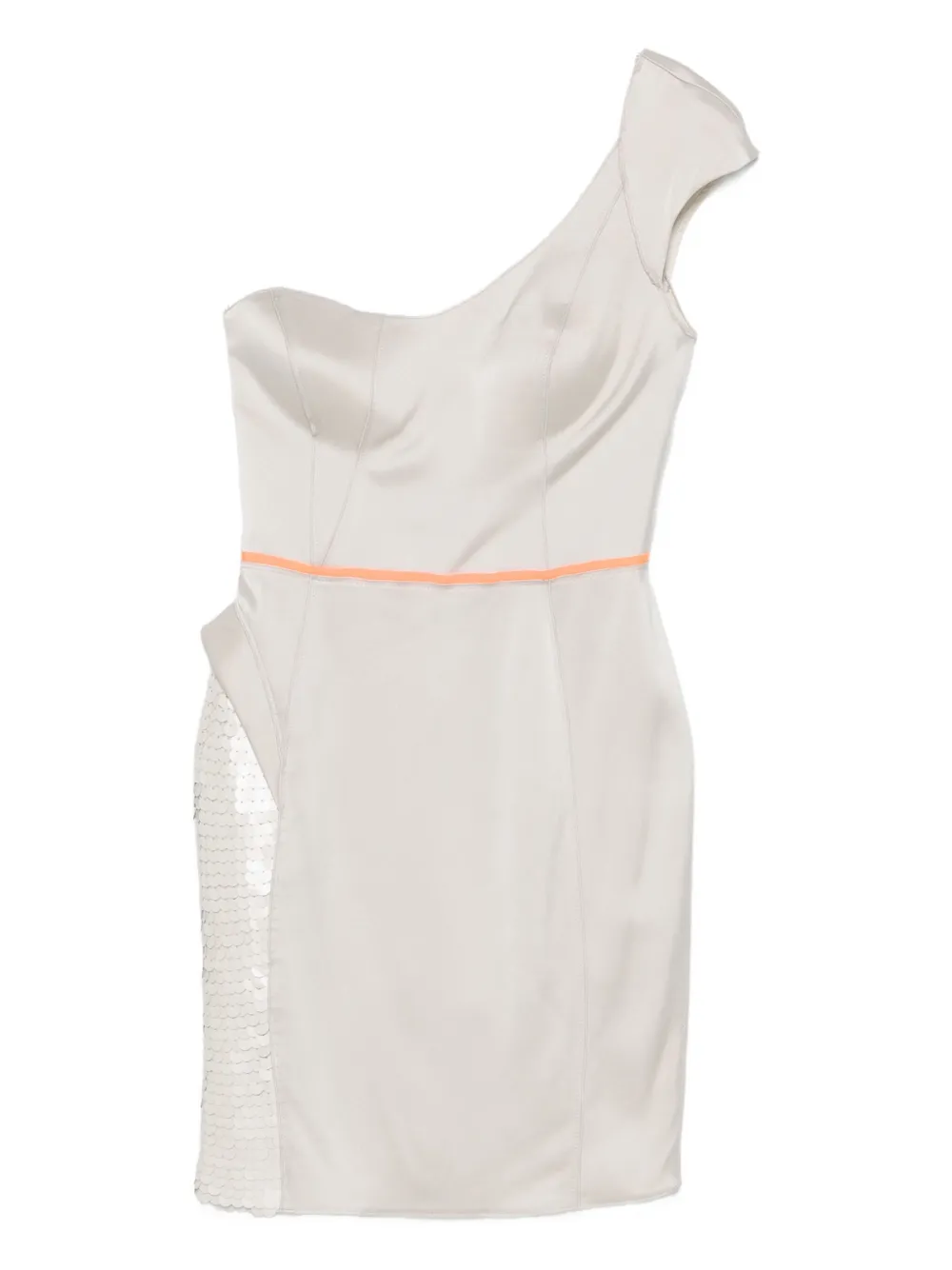 Gemy Maalouf one-shoulder sequin-embellishment mini dress | Neutrals | Image 1