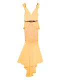 Gemy Maalouf sequin-embellished peplum dress - Orange