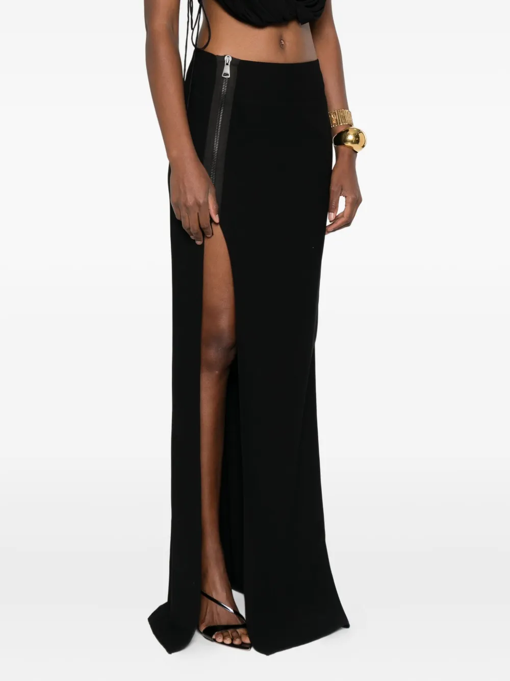 Gemy Maalouf Rok met rits aan de zijkant Zwart