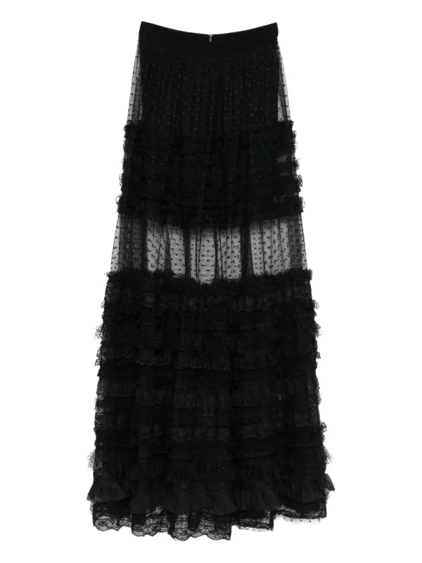 Gemy Maalouf ruffled tulle skirt