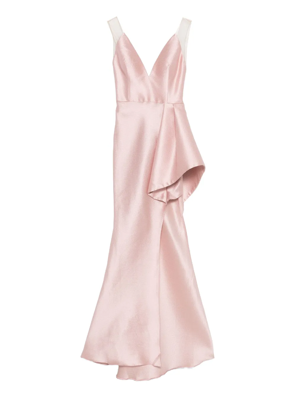 Gemy Maalouf V-neck ruffled gown | Pink | Image 1
