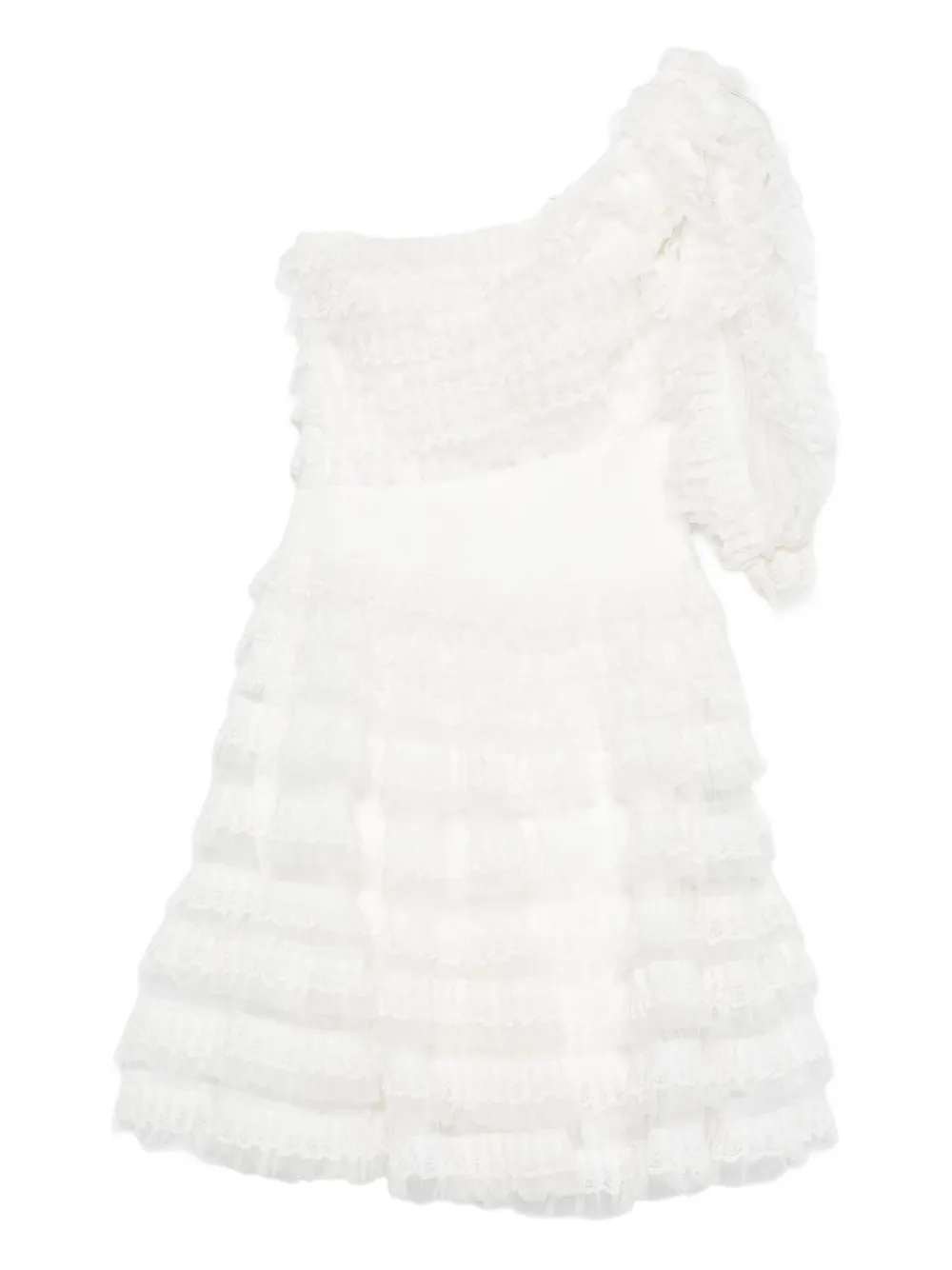 Gemy Maalouf ruffled one-shoulder dress | White | Image 1