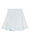 Gemy Maalouf mesh-textured flared skirt - Blue