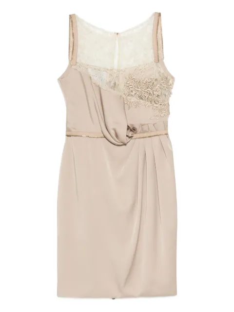 Gemy Maalouf lace-panelled draped dress