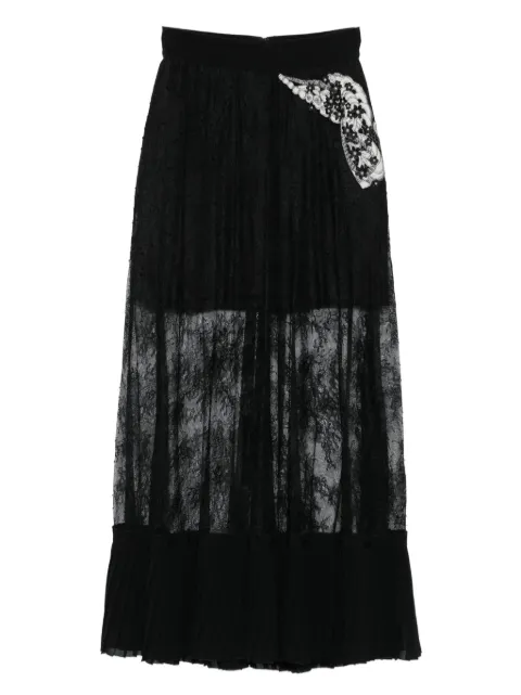 Gemy Maalouf jupe longue à détails en dentelle