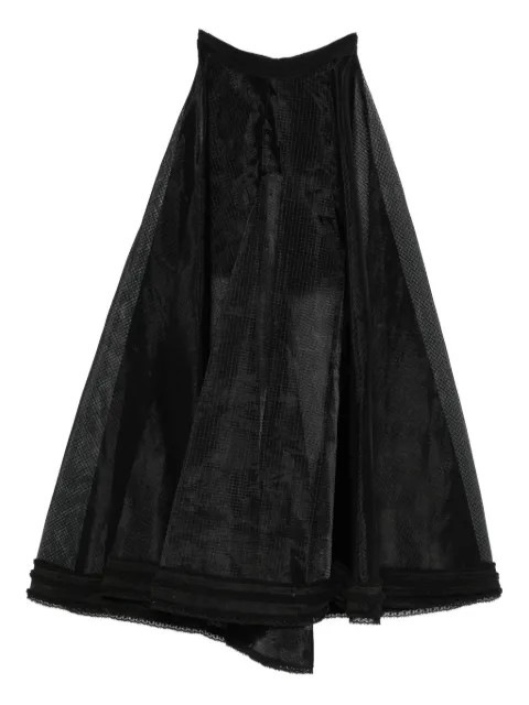 Gemy Maalouf textured lace-trimmed maxi skirt