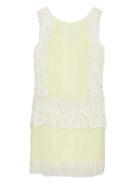Gemy Maalouf lace-panelling sleeveless dress