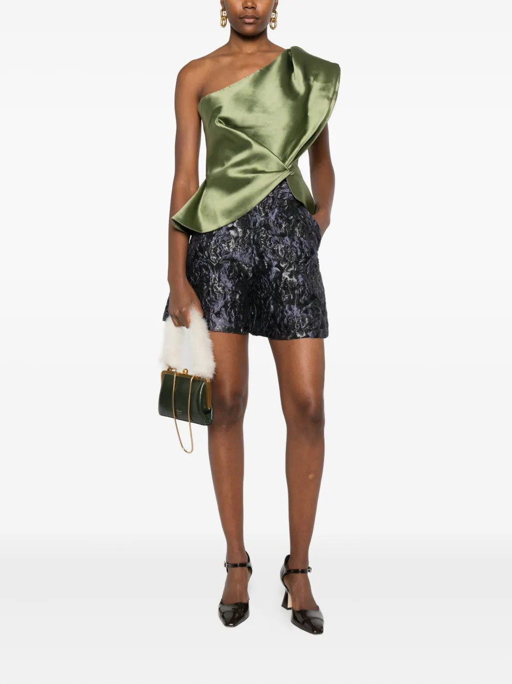 Gemy Maalouf Asymmetrische top - Groen
