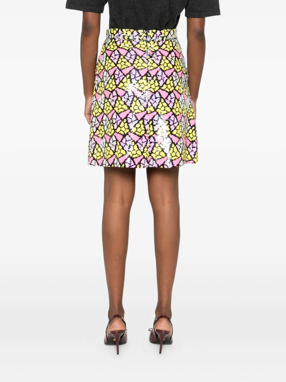 Gemy Maalouf Sequinned Miniskirt In Multi