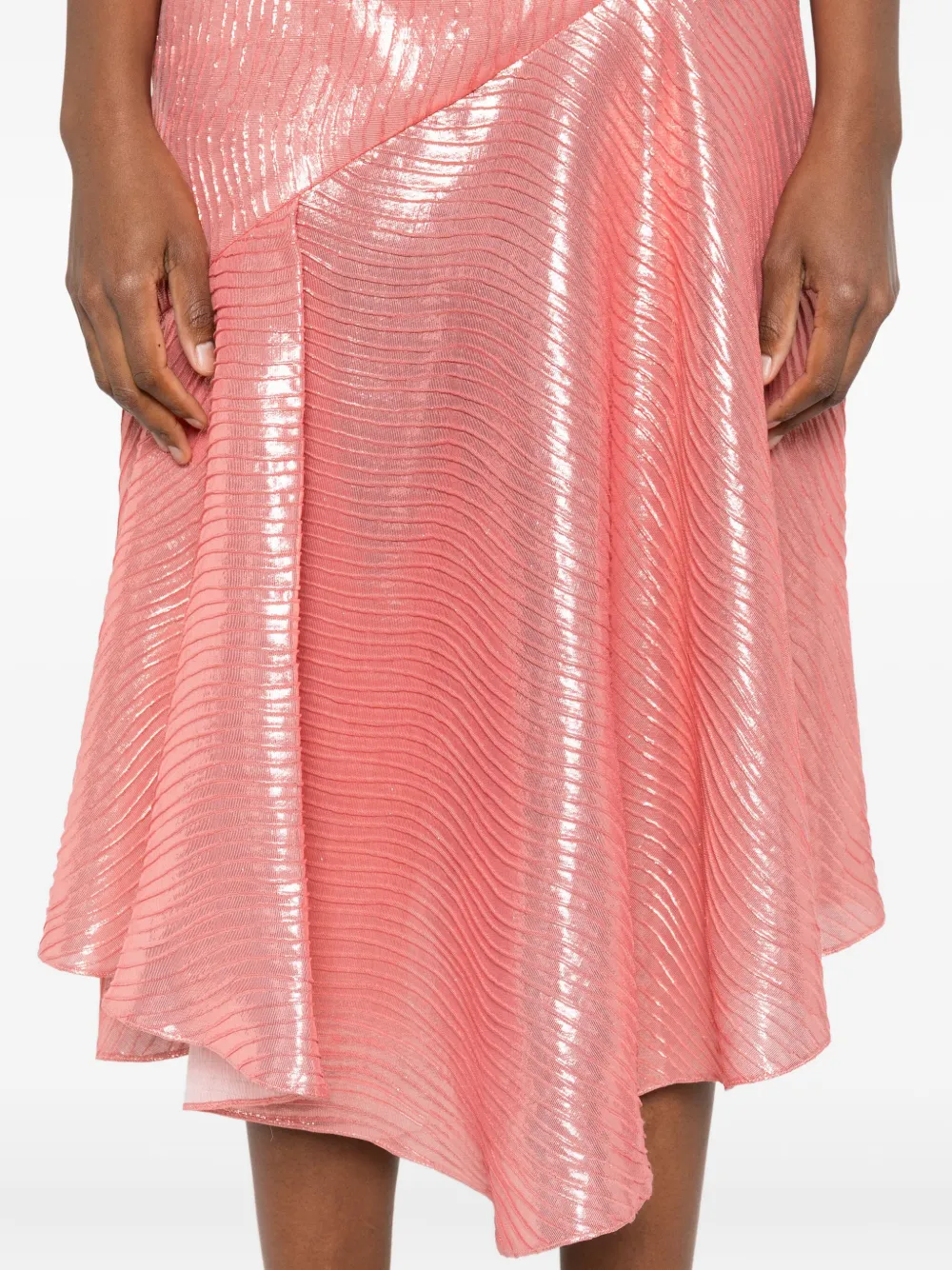 Gemy Maalouf Midi-jurk met asymmetrische afwerking Roze