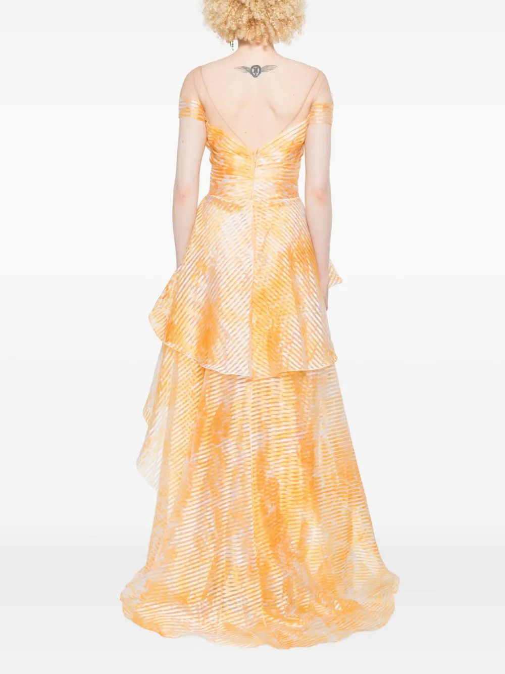 Gemy Maalouf Gestreepte jurk Geel