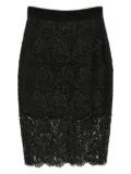 Gemy Maalouf lace-embellished pencil mini skirt - Black