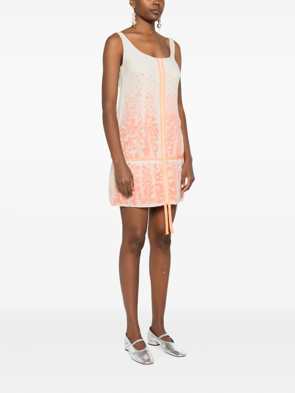 Gemy Maalouf Mouwloze mini-jurk met rits Wit