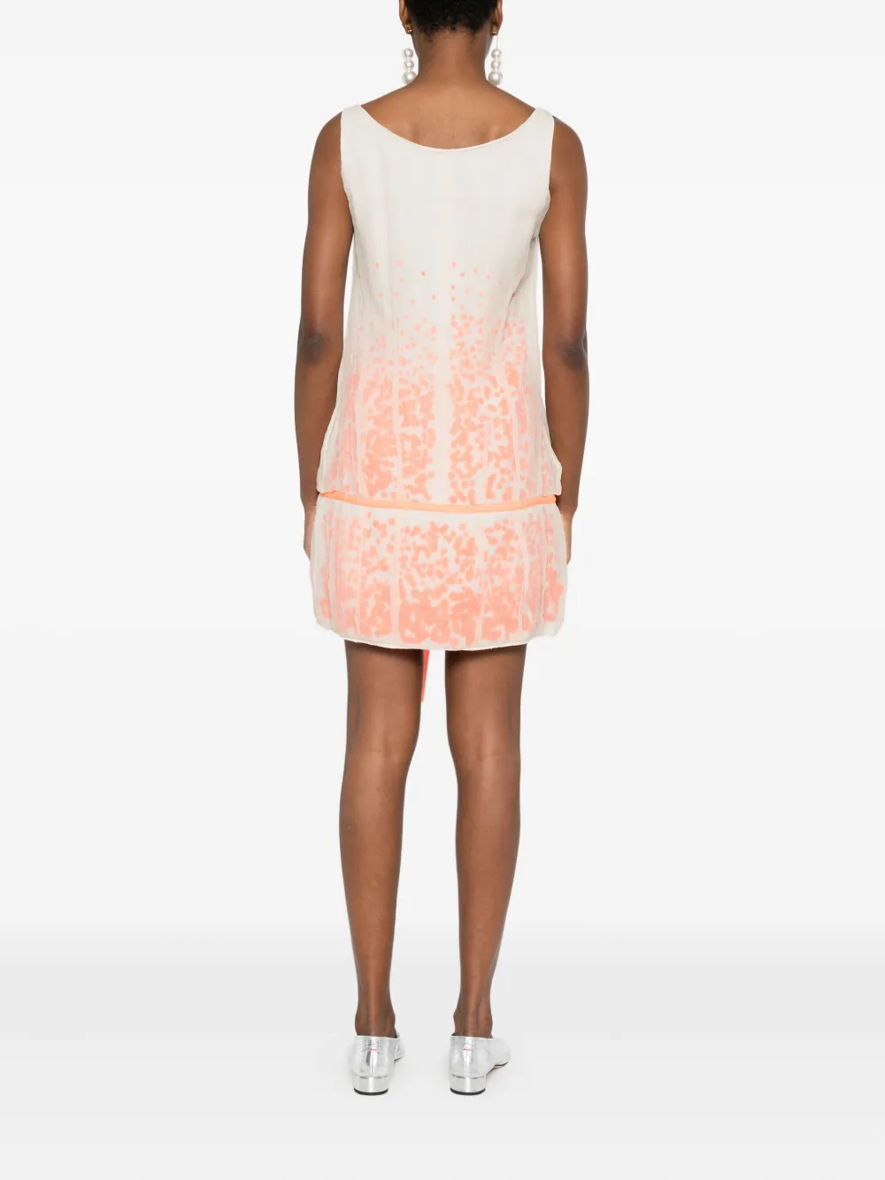 Gemy Maalouf Mouwloze mini-jurk met rits Wit