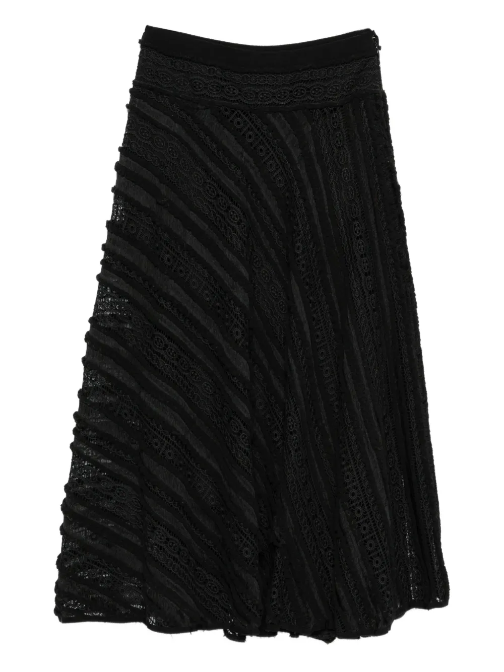 Gemy Maalouf lace-paneled skirt | Black | Image 1