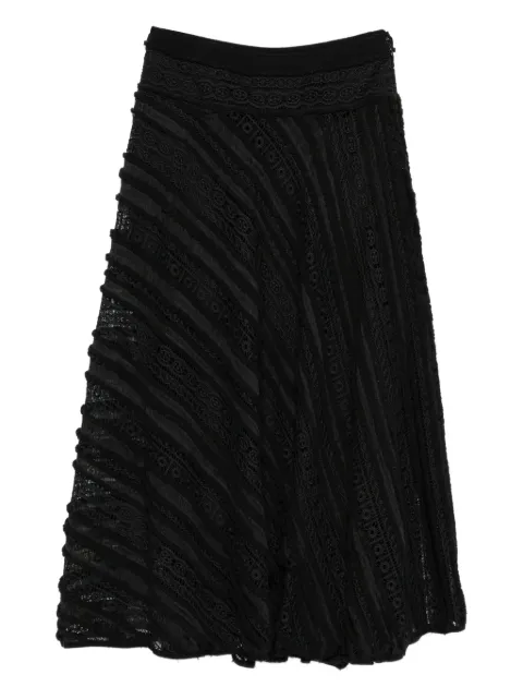 Gemy Maalouf lace-paneled skirt