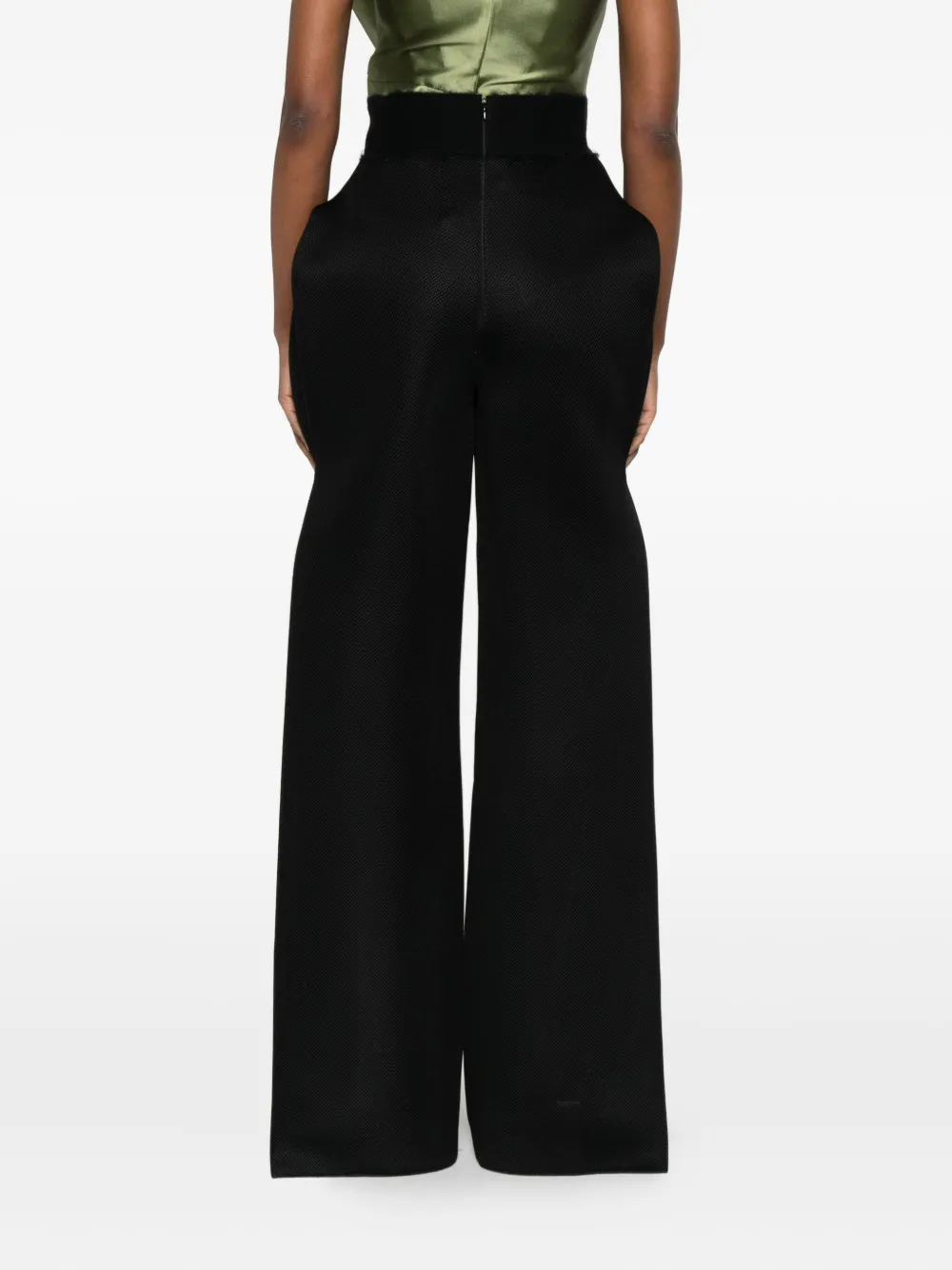 Gemy Maalouf Textured Trousers In Black