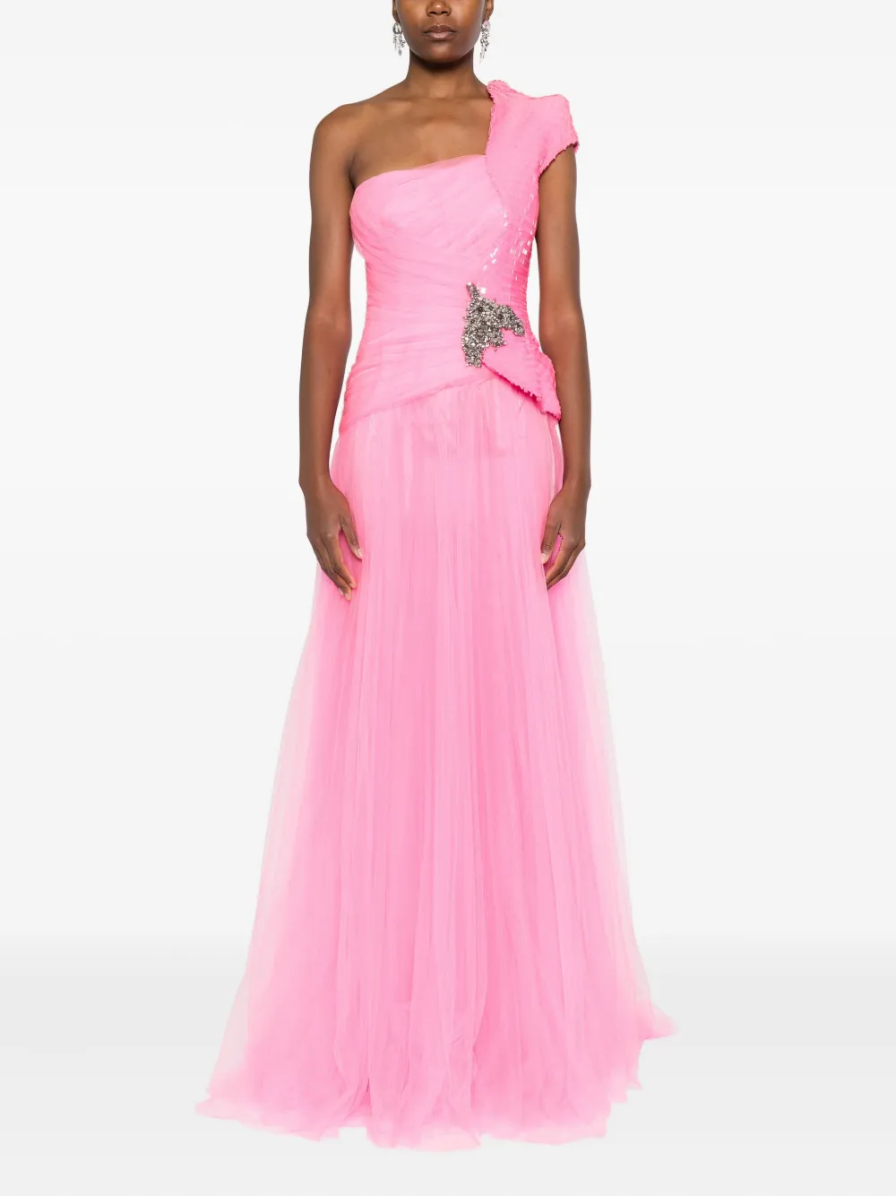 Gemy Maalouf Asymmetrische maxi-jurk - Roze
