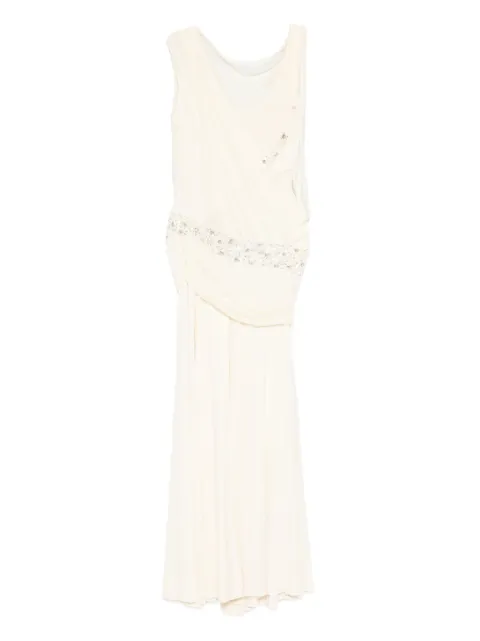 Gemy Maalouf embellished draped maxi dress